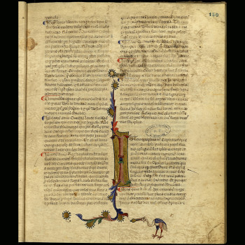 Capolettera a foglia d’oro, (1270-1279)
c. 150r.